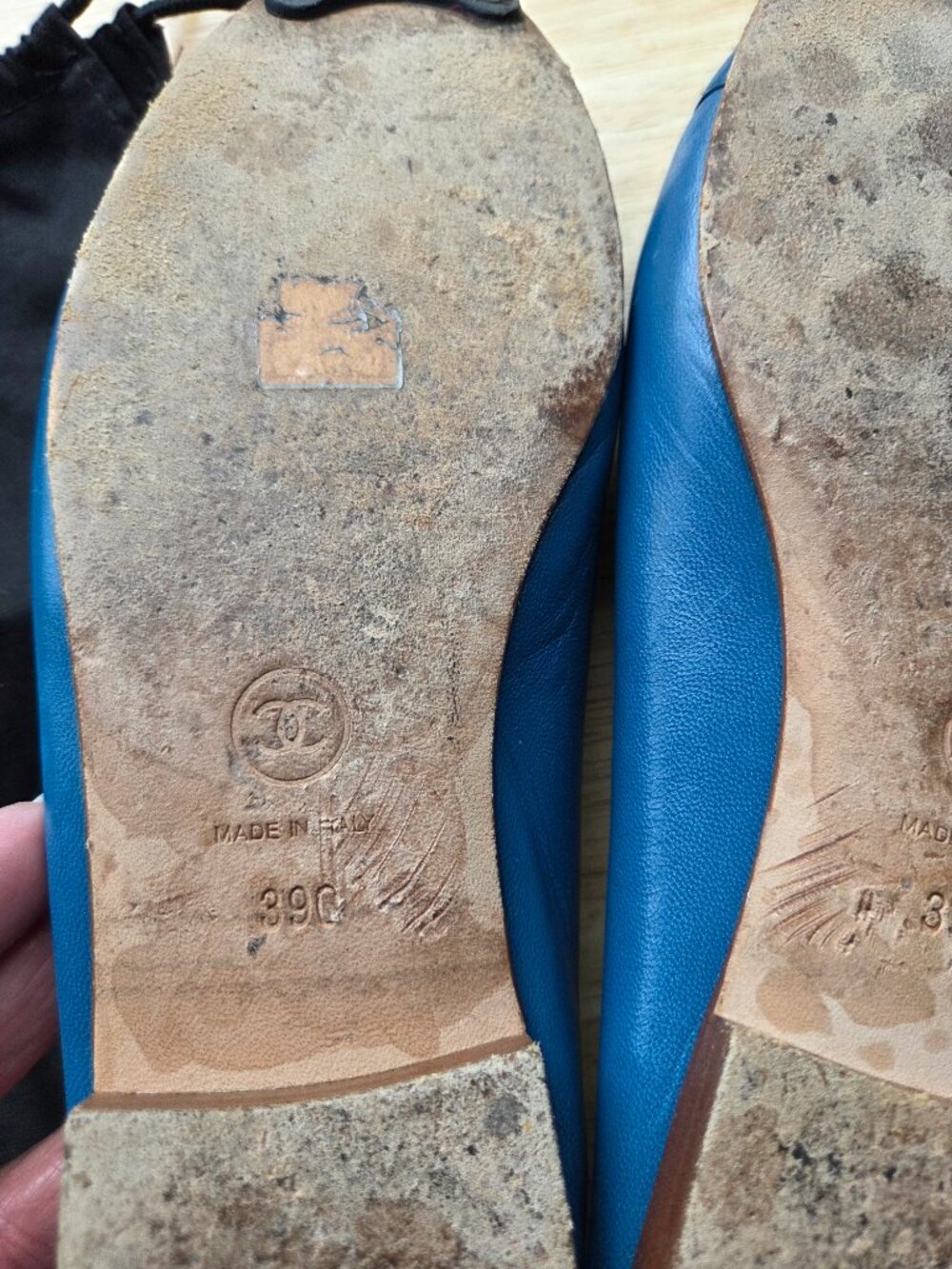 Vintage Chanel Royal Blue Ballet Flats - Picture 13 of 15